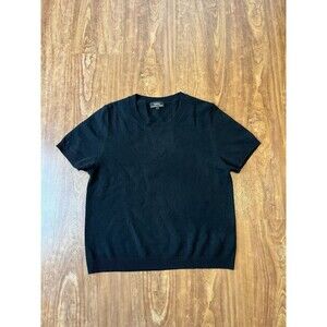 Quince Womens Cozy Minimalist 100% Mongolian Cashmere Knit Short Sleeve Tee Lrg